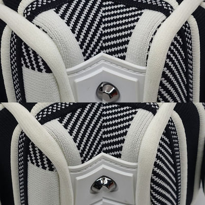 Dior Vive Small Bow Ring Bag Canvas Leather Black White Black Hardware