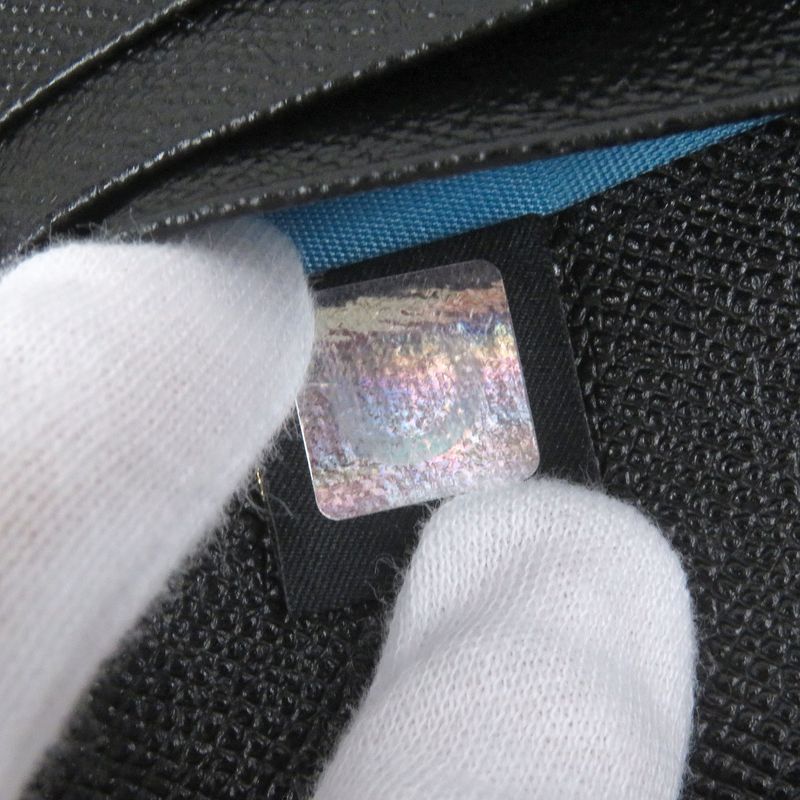 Bvlgari Leather Bvlgari Man Silver Hardware Long Wallet Black With Box Made In