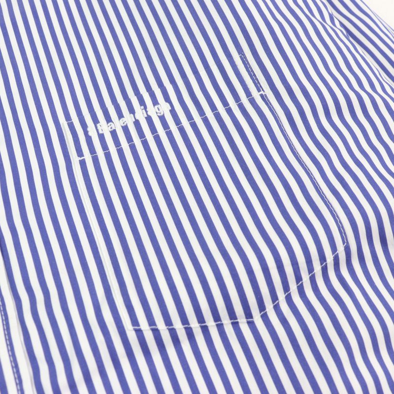 Balenciaga 21SS 642339 100% Cotton Oversized Padded Flannel Striped Long Sleeve