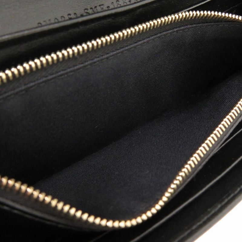 Fendi By The Way Continental 8m2051 Leather Black Long Wallet Black 2043 Fendi