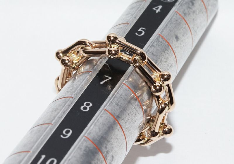 Tiffany & Co Rings 18K Pink Gold Hardware Micro Link Ring