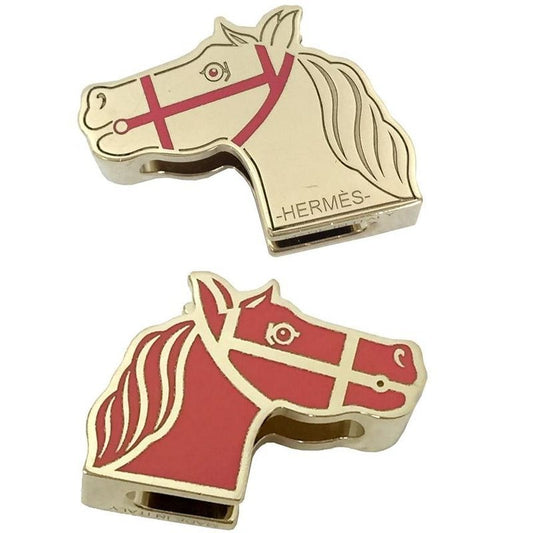 Hermes Twilly Ring Cadrige Scarf Pink Gold Horse 2022 SS