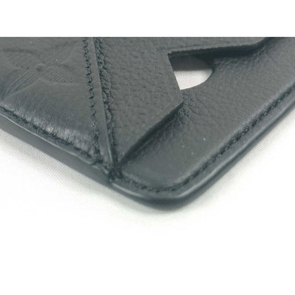 Louis Vuitton Card Case Holder Magnet Noir Black Monogram Shadow — view 6
