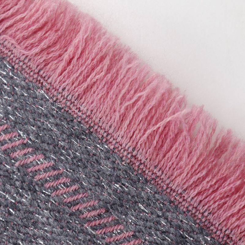 Gucci GG Jacquard Scarf 598993 Wool And Nylon Gray Women's Stole