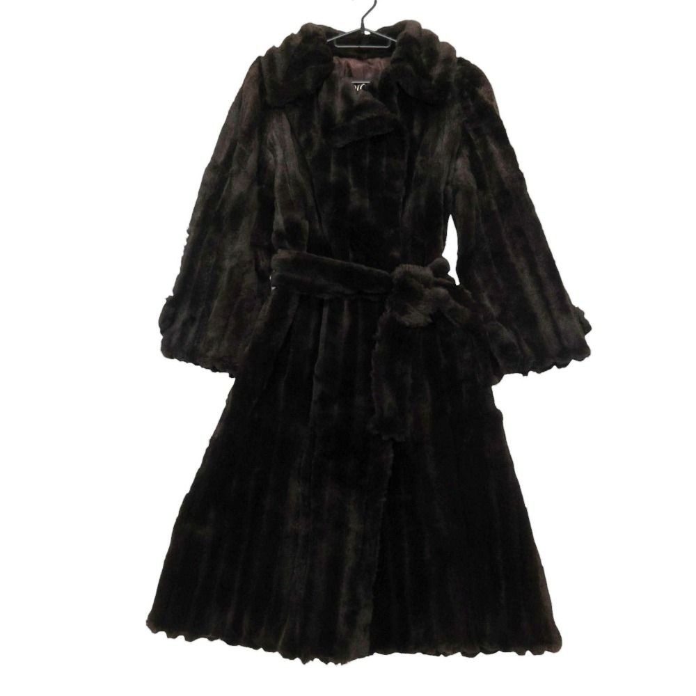 Dior Aw Stand Collar Coat Alpaca Fur Brown