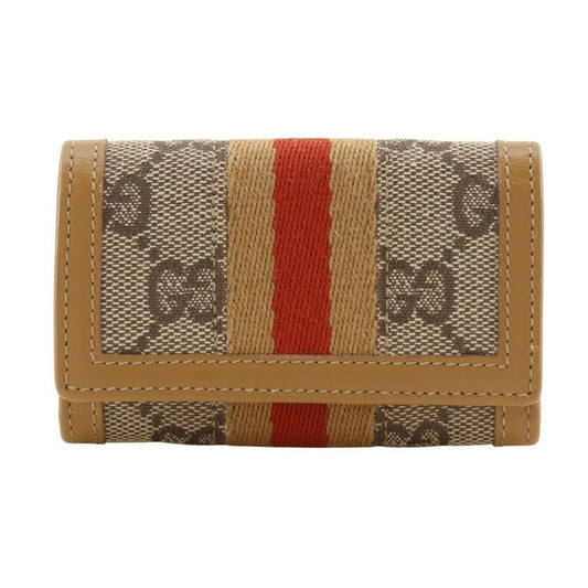 Gucci 033 GG Canvas Yellow Earth Color Key Case Key Holder