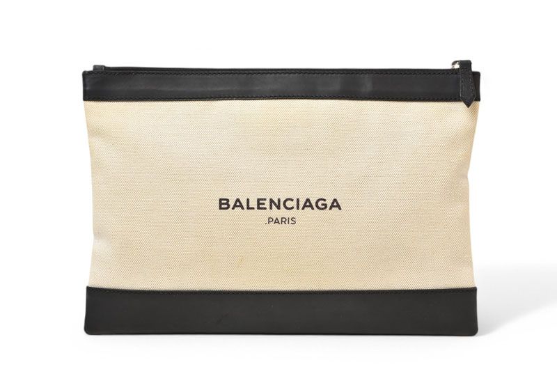 Balenciaga Clutch Bag Second Bag Balenciaga NAVY CLIP Navy Clip Pouch Canvas