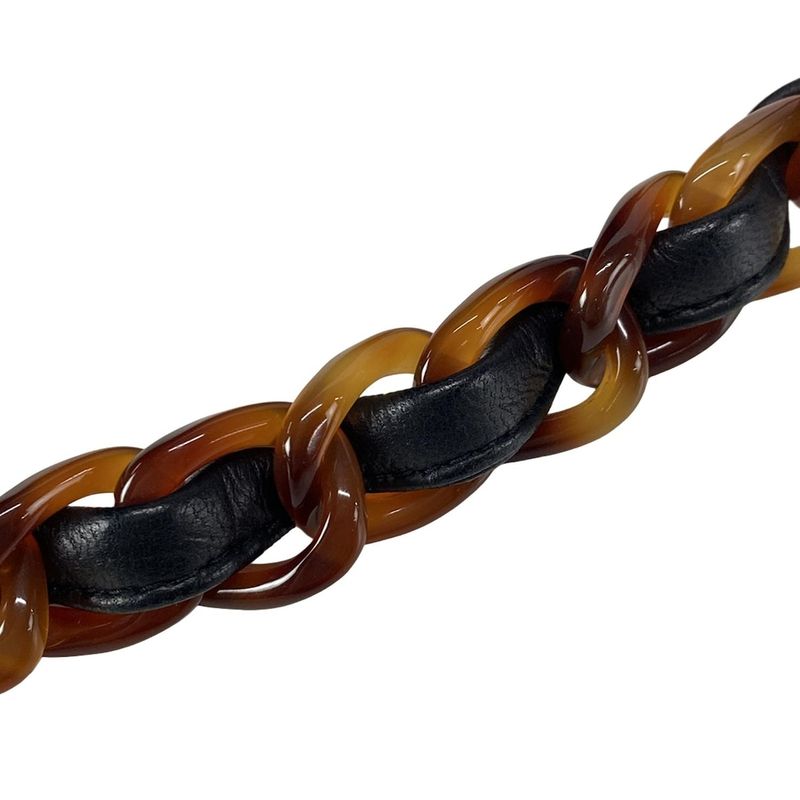 Chanel Vanity Bag Matelasse Black And Brown Plastic Chain/tortoiseshell Lambskin