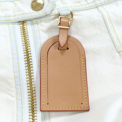 Louis Vuitton 23SS A-line Bleached Denim Zip-up Dress Ivory 36 With Hanger And
