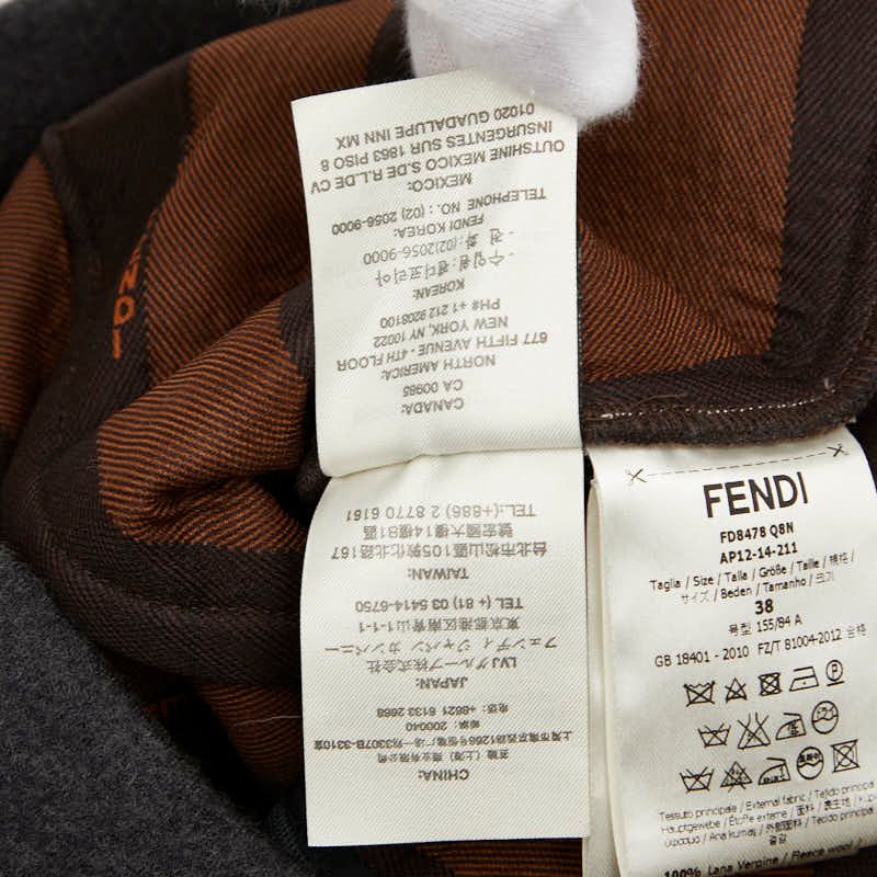 Fendi Sleeveless Dress Size: 38 Charcoal Gray Wool Women's Fendi