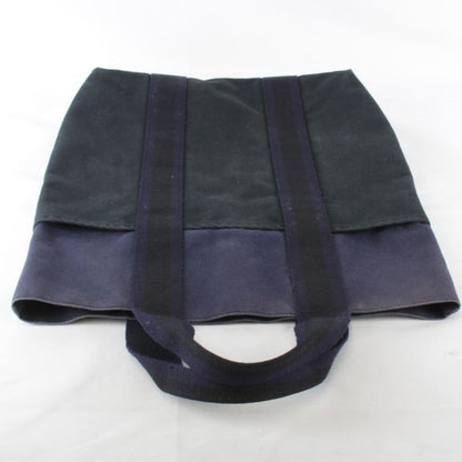 Hermes Fourre Tout Cabas Tote Bag Canvas Navy