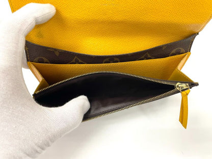 Louis Vuitton Monogram Portefeuille Emilie Zipper Long Wallet M60698 Brown ×