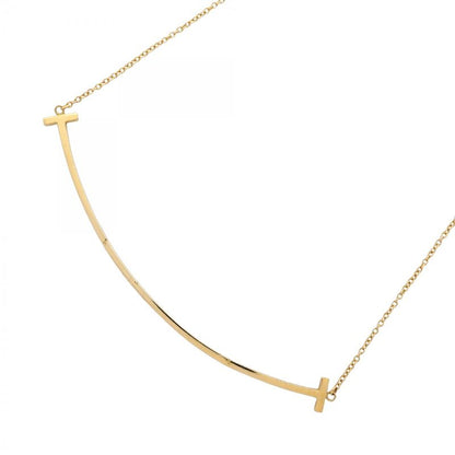 Tiffany & Co Necklace T-smile Large 18K Yellow Gold Yellow Gold Ladies