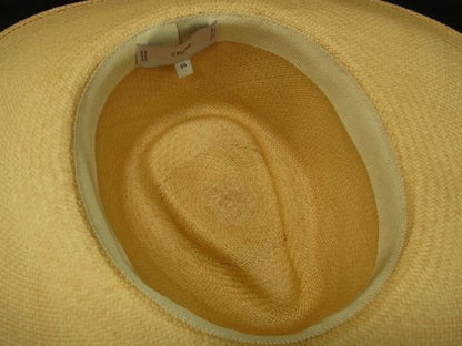 Celine Triomphe 100% Straw Medium Fold Over Hat Size Indicated 56 Beige At5931