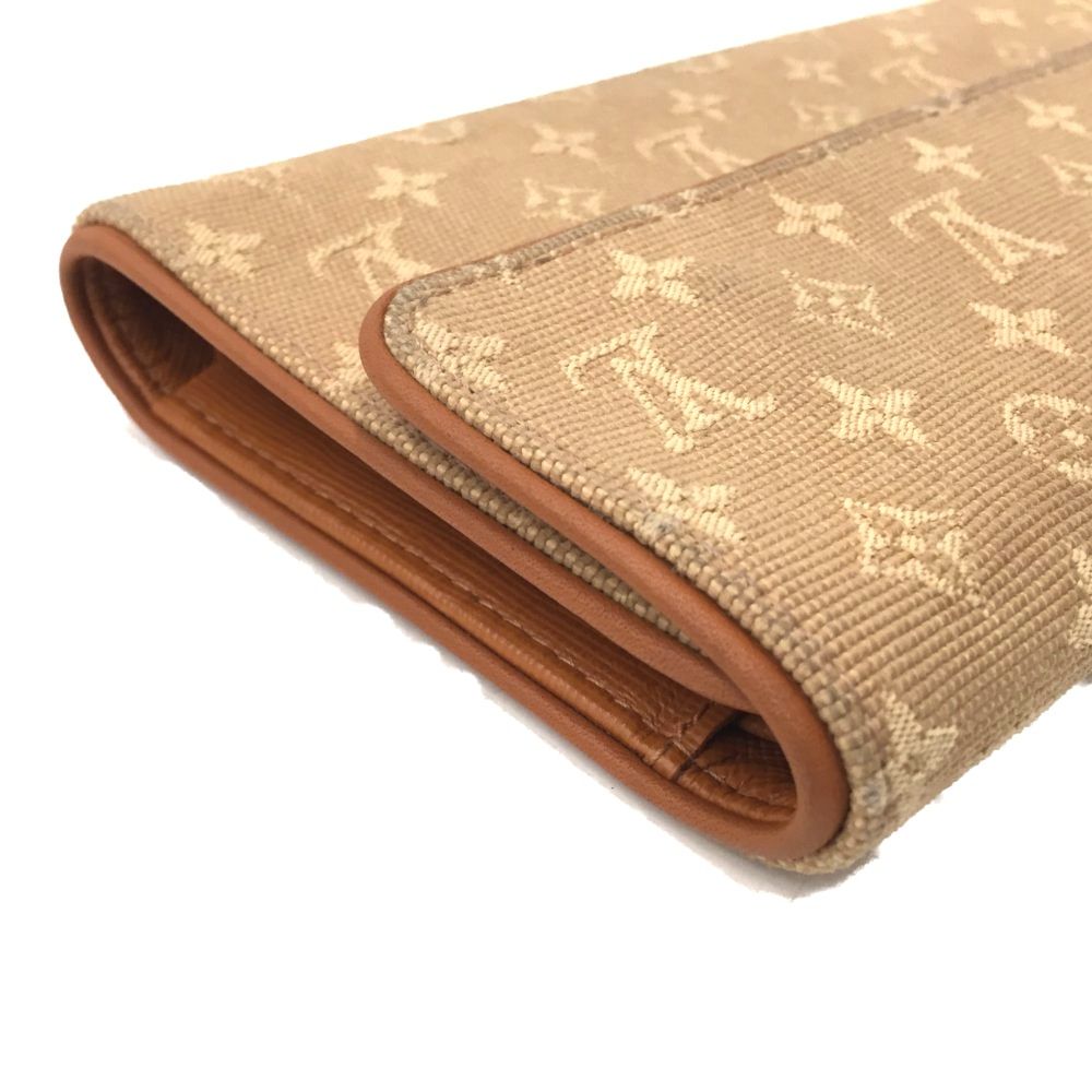 Louis Vuitton Monogram Mini Porte Tresor International M92444 Beige