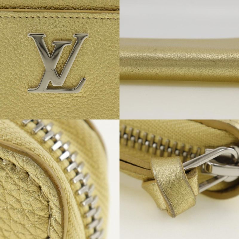 Louis Vuitton Zippy Lock Me Color M69058 Grain Calf Leather Gold Ub5109 Ladies