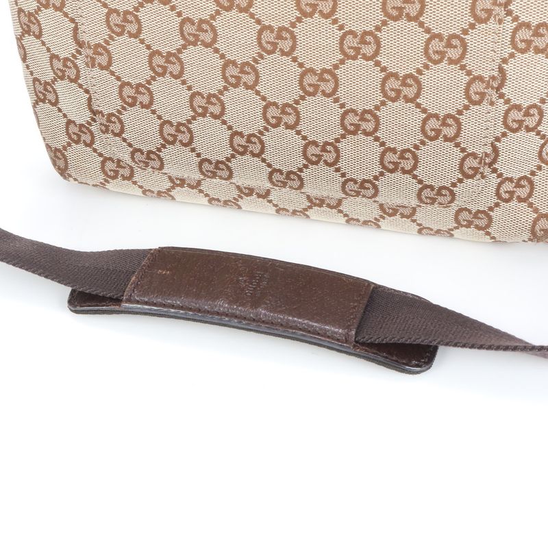 Gucci GG Canvas Leather Shoulder Bag Crossbody Messenger Business Commuter Tote