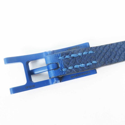 Hermes Be Api Dubretour Blue Hardware Bracelet Leather Navy T4 With Box And