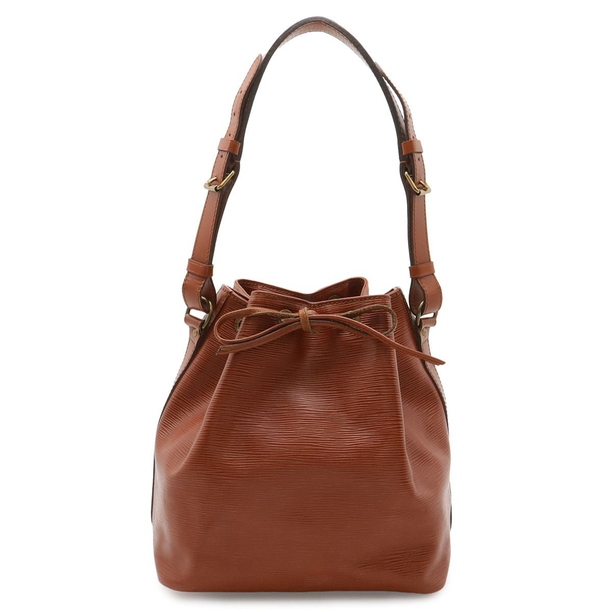 Louis Vuitton Epi Petit Noe Drawstring Shoulder Bag Semi Kenya Brown