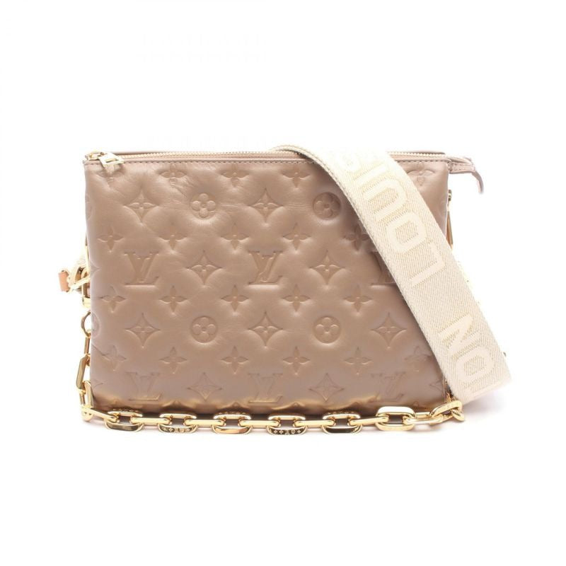 Louis Vuitton Shoulder Bag Couss in PM Monogram Taupe Leather