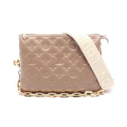 Louis Vuitton Shoulder Bag Couss in PM Monogram Taupe Leather