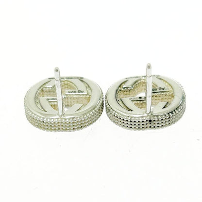 Gucci Silver Interlocking G Earrings 5.7g 925 Engraved 486779 Earrings