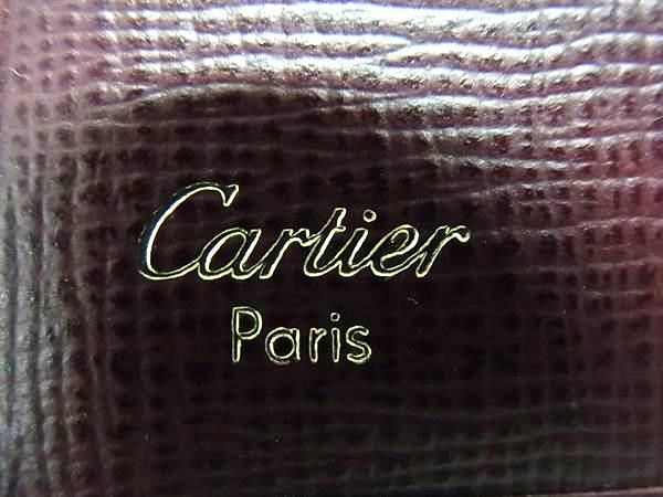 Cartier Mustline Leather Trifold Wallet Billfold Coin Purse Card