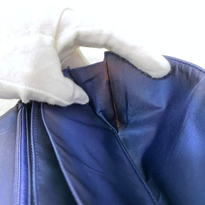 Prada Bifold Long Wallet Navy Blue Tessuto Wallet Nylon Preowned