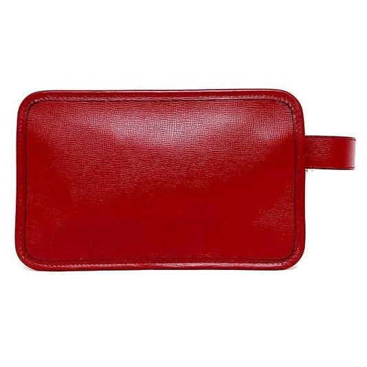 Gucci Clutch Bag Red Interlocking 625764 Unused Excellent Condition