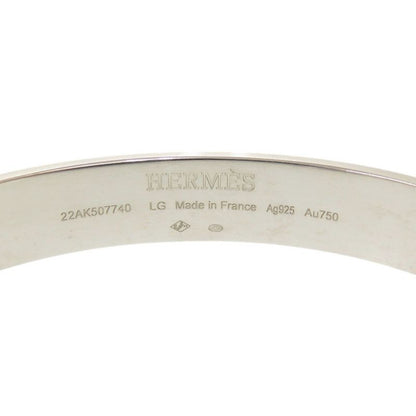 Hermes Clous De H Jonc 2 Clous H121455b Silver 925 18K Pink Gold Bracelet