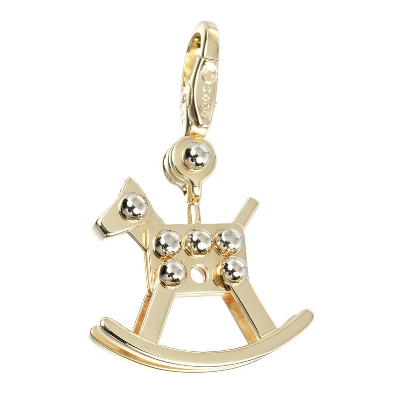 Cartier Rocking Horse 18K Yellow Gold X 18kwhite Gold Ladies 5.33g Pendant Top