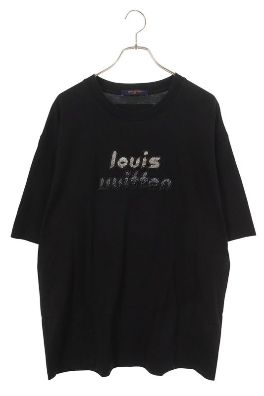 Louis Vuitton 23AW Rm232 NPG Hpy86w Beaded Embroidered Cotton T-shirt Men's 4L