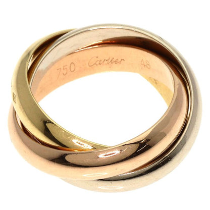 Cartier Trinity MM #48 Ring 18K Yellow Gold 18K White Gold 18K Pink Gold Ladies