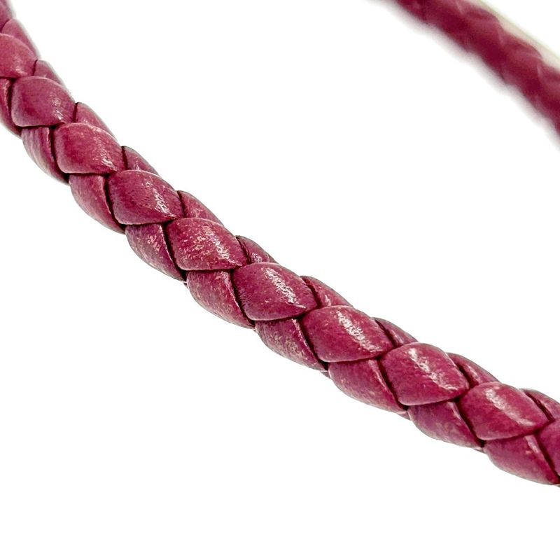 Bottega Veneta Leather Intrecciato Bracelet Purple 308309