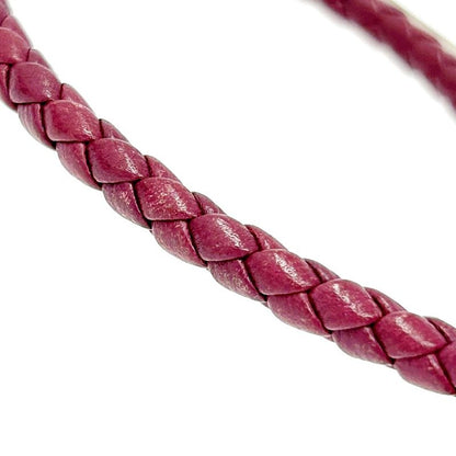 Bottega Veneta Leather Intrecciato Bracelet Purple 308309