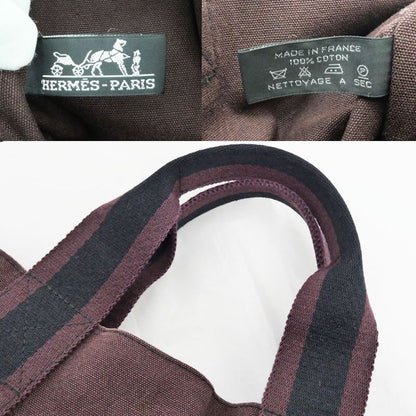 Hermes New-fourre Tout Cabas Handbag Tote Marron Bold- Black Men's