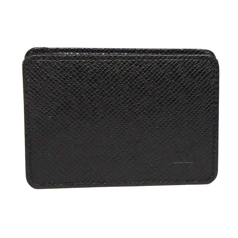 Louis Vuitton Taiga Coin Purse Noir Black Leather