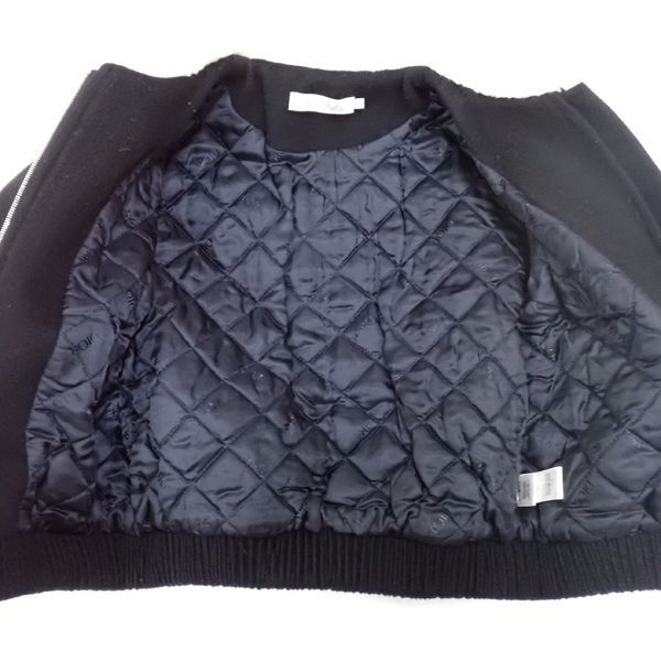 Baby Dior Boa Jacket 36 Black Wool Kids Jumper Zip Up Christian Dior Baby Dior