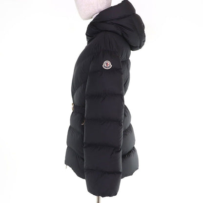 Moncler Brosse Logo Patch Hood Belt Down Jacket Black 2 — view 2