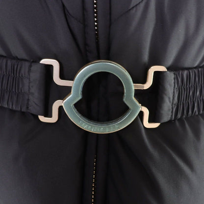 Moncler Brosse Logo Patch Hood Belt Down Jacket Black 2 — view 6