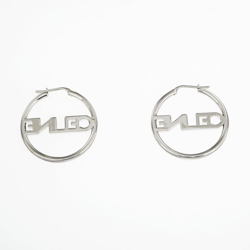 Celine Earrings Hoop Earrings Crystal Silver Color Pair Accessories-