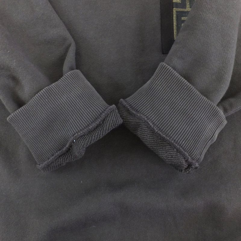 Fendi Sweat 12cpf-23-899 Size M Brown Cotton Pocket Silver-hardware
