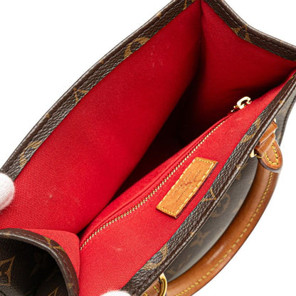 Louis Vuitton Monogram Sac Plat BB Handbag Shoulder Bag 2WAY M46265 Brown