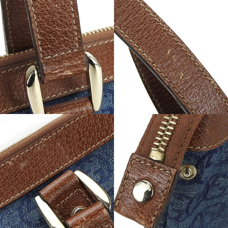 Gucci Handbag 141471 Interlocking Denim Blue Casual Mini Hand Ladies Women Gucci