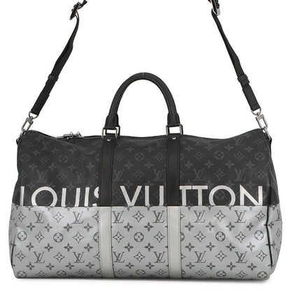 Louis Vuitton Boston Bag Monogram Eclipse Split Keepall Bandouliere 50 2-Way