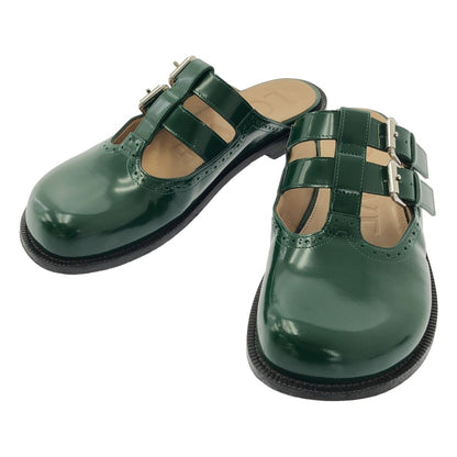 Loewe Campo Mary Jane Mule Sandals 39 Green