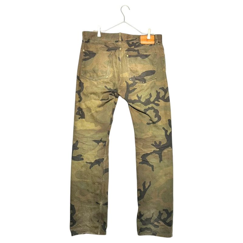 Supreme X Louis Vuitton 17aw Jacquard Denim 5-Pocket Jean Camo Pants Khaki