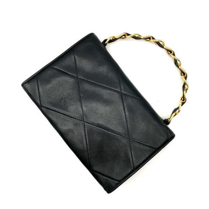 Chanel Chain Hand Bag CC Logo Black