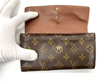 Louis Vuitton Monogram Pochette Portmonnaie Cles Di Long Wallet M61726 Brown