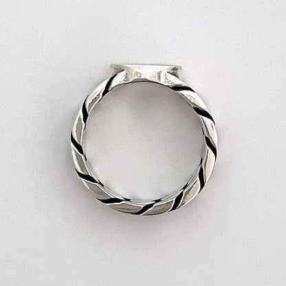 Gucci Ring Silver Purple Interlocking